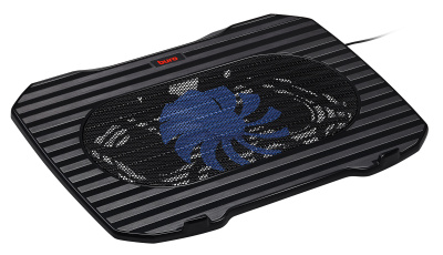 Подставка для ноутбука Buro BU-LCP156-B114 15.6" 357x265x33мм 1xUSB 1x 140ммFAN 345г металлическая сетка/пластик черный