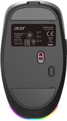 Мышь Acer Nitro OMR400 черный оптическая 3200dpi silent беспров. BT/Radio USB 6but (ZL.MCECC.05B)