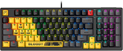 Клавиатура A4Tech Bloody S98 Sports Lime BLMS Plus механическая желтый/серый USB for gamer LED (S98 SPORTS LIME BLMS RED PLUS)