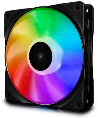 Вентилятор для корпуса Deepcool CF 120 ARGB 120х120x25 черный 4-pin 27дБ (DP-FA-RGB-CF120-1) Ret