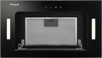 Вытяжка встраиваемая Weissgauff Intense 600 Touch черный/стекло черное управление: сенсорное (1 мотор)