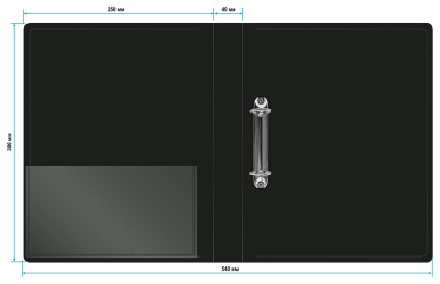 Папка на 2-х кольцах Silwerhof Perlen 271957-75 A4 1мм кор.38мм внутр. с вставкой зеленый металлик