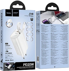Мобильный аккумулятор Hoco J148 Handy 5000mAh 3A белый (46857)