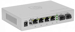 Коммутатор SNR SNR-S1904GP-2S (L2) 4x1Гбит/с 2SFP 4PoE 65W неуправляемый