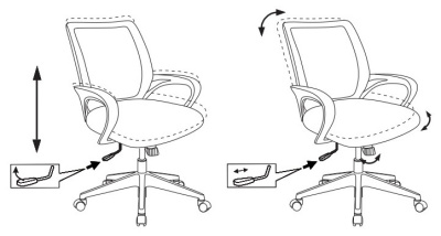 Кресло Бюрократ CH-695N оранжевый TW-38-3 сиденье черный TW-11 сетка/ткань крестов. пластик