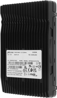 Накопитель SSD Crucial PCIe 4.0 x4 3.2TB MTFDKCC3T2TFS-1BC1ZABYY Micron 7450 Max 2.5" 3 DWPD