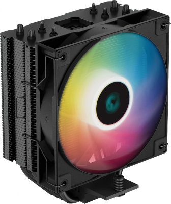 Устройство охлаждения(кулер) Deepcool AG400 Bk ARGB Soc-AM5/AM4/1200/1700/1851 черный/белый 4-pin 31.6dB Al+Cu 220W 614gr Ret (R-AG400-BKANMC-G-2)