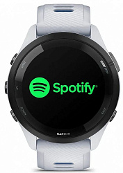Смарт-часы Garmin Forerunner 265 33мм 1.3" AMOLED корп.черный/белый силикон рем.белый (010-02810-11)