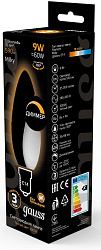 Лампа светодиодная Gauss Filament 103201109-D 9Вт цок.:E14 свеча 220B св.свеч.бел.теп. (упак.:10шт)