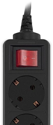 Сетевой фильтр PC Pet AP01006-1.8-B 1.8м (5 розеток) черный (пакет ПЭ)