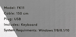 Клавиатура A4Tech Fstyler FK11 белый USB slim