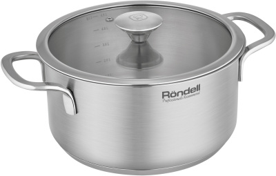 Кастрюля Rondell Modern RDS-1748 4.8л. d=24см (с крышкой) стальной