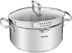 Кастрюля Tefal Duetto+ G7194655 4.7л. d=24см (с крышкой) стальной (2100113152)