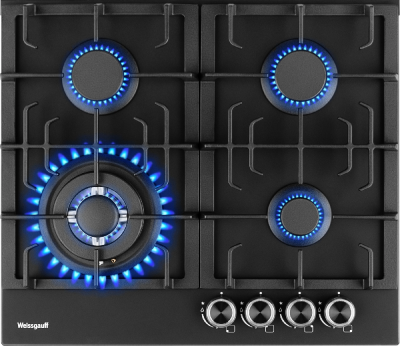Газовая варочная поверхность Weissgauff HGG 641 BV Nano черный