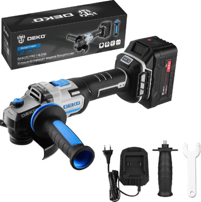 Углошлифовальная машина Deko DKAG20 PRO 9000об/мин рез.шпин.:M14 d=125мм (085-1073)