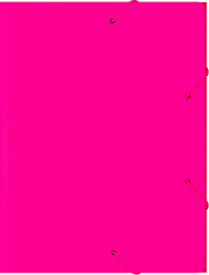 Папка на резинке Бюрократ Double Neon DNE510PINK A4 пластик кор.30мм 0.5мм розовый