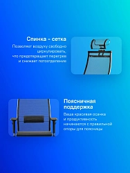 Кресло Метта Samurai S-3.051 MPES эко.кожа/сетка с подголов. крестов. металл хром