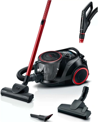 Пылесос Bosch BGS41POW1 700Вт черный/красный