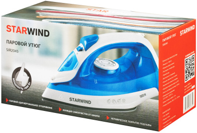Утюг Starwind SIR2045 1800Вт голубой/белый