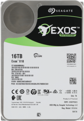 Жесткий диск Seagate SATA-III 16Tb ST16000NM000J Exos X18 512E (7200rpm) 256Mb 3.5"