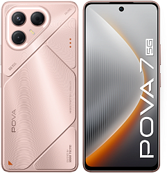 Смартфон Tecno Pova 7 5G 256Gb 8Gb розовый моноблок 3G 4G 2Sim 6.78" 1080x2460 Android 15 50Mpix 802.11 a/b/g/n/ac/ax NFC GPS GSM900/1800 Protect microSD max1024Gb