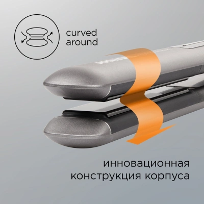 Выпрямитель Redmond HS1714 55Вт серый макс.темп.:230С покрытие:керамическое