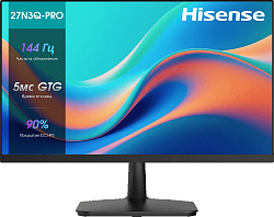 Монитор Hisense 27" 27N3Q-PRO черный IPS LED 5ms 16:9 HDMI M/M матовая 1500:1 250cd 178гр/178гр 1920x1080 144Hz VGA DP FHD 5.7кг