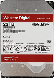 Жесткий диск WD SATA-III 22TB WD221KFGX NAS Red Pro (7200rpm) 512Mb 3.5"