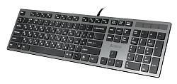 Клавиатура A4Tech KV-300H серый/черный USB slim
