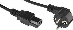 Шнур питания Lanmaster LAN-PP13/SHA-1.5-BK C13-Schuko проводник.:3x0.75мм2 1.5м 220В 10А черный