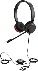 Наушники с микрофоном Jabra Evolve 20 SE черный 2м накладные USB оголовье (4999-823-369)