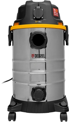 Строительный пылесос Denzel RVC30 1400Вт (уборка: сухая/сбор воды/выдув) серебристый