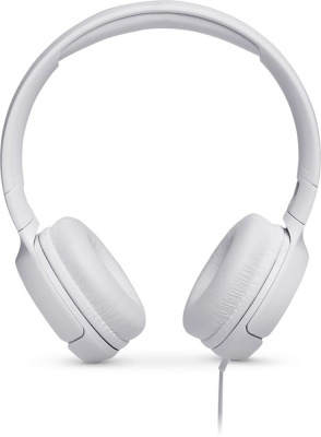 Гарнитура накладные JBL Tune 500 1.187м белый проводные оголовье (JBLT500WHT)