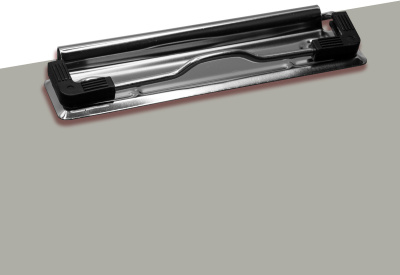 Папка клип-борд Бюрократ -PD602GREY A4 пластик 1.2мм серый с крышкой