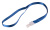 Шнур для пропуска Deli 8352blue 45х1см нейлон синий (упак.:12шт) пластиковый пакет