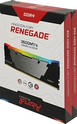 Память DDR4 4x32GB 3600MHz Kingston KF436C18RB2AK4/128 Fury Renegade RGB RTL Gaming PC4-28800 CL18 DIMM 288-pin 1.35В dual rank с радиатором Ret
