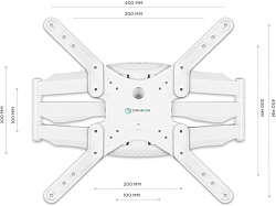 Кронштейн для телевизора Onkron M5 белый 37"-70" макс.36.4кг настенный поворот и наклон