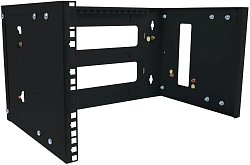 Кронштейн телекоммуникационный Cabeus NC-6U-BK настен. регул.глуб. 6U 19" 450мм нагр.:15кг черный