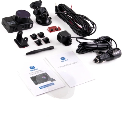 Видеорегистратор Playme Force dual черный 2Mpix 1080x1920 1080p 140гр. MSTAR 8339