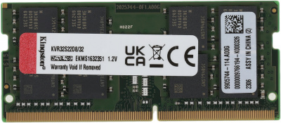 Память DDR4 32GB 3200MHz Kingston KVR32S22D8/32 Valueram RTL PC4-25600 CL22 SO-DIMM 260-pin 1.2В dual rank Ret