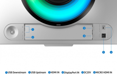 Монитор Samsung 49" Odyssey OLED G9 S49CG954SI серебристый OLED LED 32:9 HDMI M/M матовая HAS 1000000:1 250cd 178гр/178гр 5120x1440 240Hz FreeSync Premium Pro DP 2K USB 12.9кг