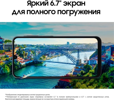 Смартфон Samsung SM-A165F Galaxy A16 128Gb 4Gb черный моноблок 3G 4G 6.7" 1080x2340 Android 14 50Mpix 802.11 a/b/g/n/ac NFC GPS GSM900/1800 GSM1900