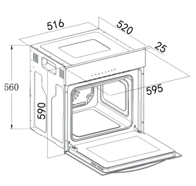 Духовой шкаф Электрический Weissgauff EOM 710 SB черный