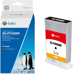 Картридж струйный G&G GG-PFI030BK PFI-030BK черный (55мл) для Canon imagePrograf TA-20/30 TM-240/340