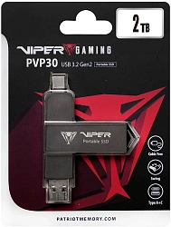 Накопитель SSD Patriot USB3.2 Gen2 2TB PVP302TB28UDG PVP30 Viper черный