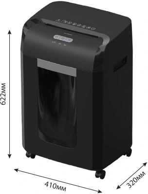 Шредер Cactus CS-SH-15-30-2X15 (секр.P-5) фрагменты 15лист. 30лтр. скрепки скобы пл.карты CD