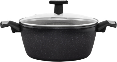 Кастрюля Polaris Monolit 24C 4л. d=24см (с крышкой) черный (015249)