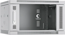 Шкаф коммутационный Cabeus (SH-05F-6U60/35) настенный 6U 600x350мм пер.дв.стекл 60кг серый 290мм 220град. 368мм IP20 сталь