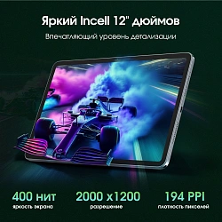 Планшет Digma Pro Empire G99 (2.2) 8C RAM8Gb ROM256Gb 12" In-Cell 2000x1200 4G Android 14 серый 16Mpix 8Mpix BT WiFi microSD 2Tb 10000mAh 1250hrs