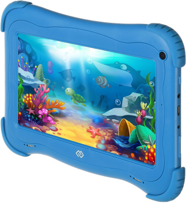 Планшет Digma Optima Kids 7 RK3126C (1.2) 4C RAM1Gb ROM16Gb 7" IPS 1024x600 Android 8.1 голубой 2Mpix 0.3Mpix BT WiFi microSD 128Gb 2500mAh